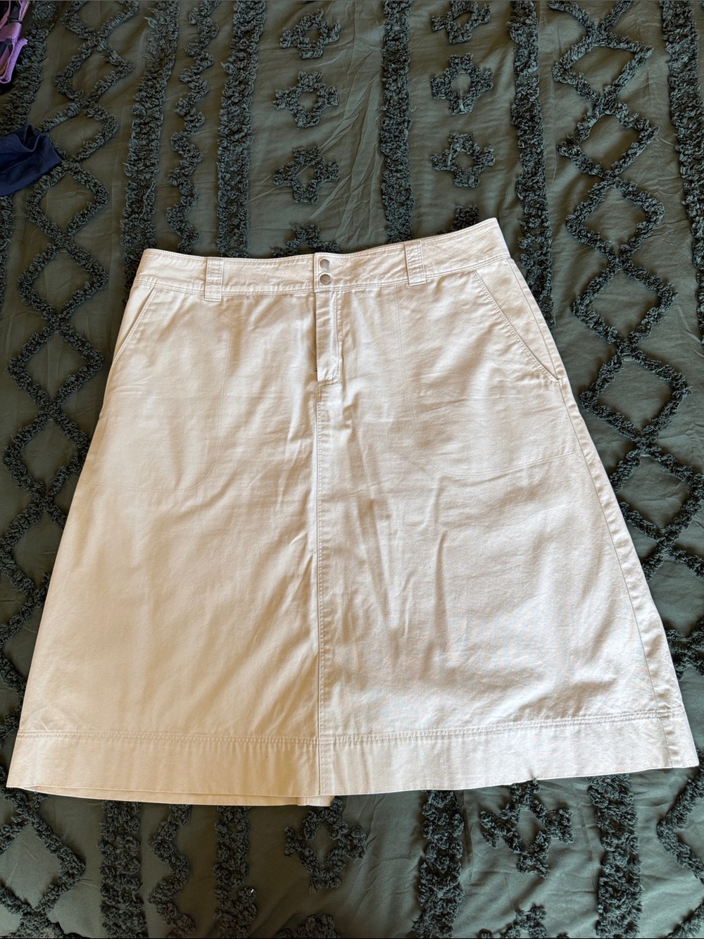 Patagonia Cream A-Line Skirt with Front Pockets